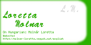 loretta molnar business card