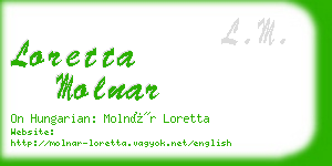 loretta molnar business card